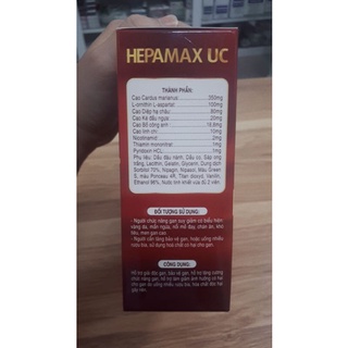 BỔ GAN, GIẢI ĐỘC GAN HEPAMAX UC( HỘP 60 VIÊN)