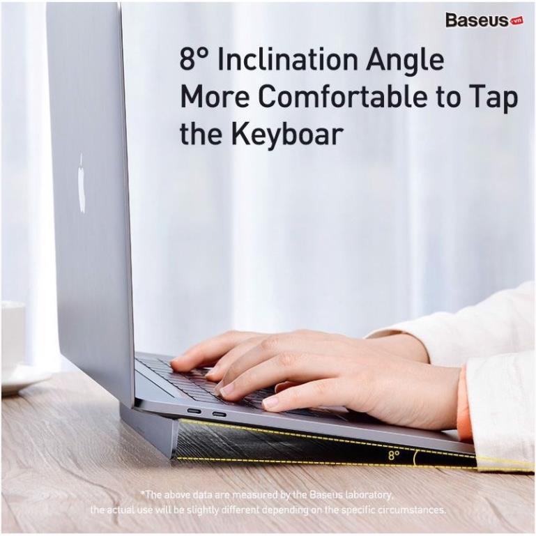 Đế Nâng Macbook Tản Nhiệt Laptop Baseus Papery Notebook Holder Siêu Mòng, Nhẹ, Dể Xếp Gọn, Hợp Kim Aluminum