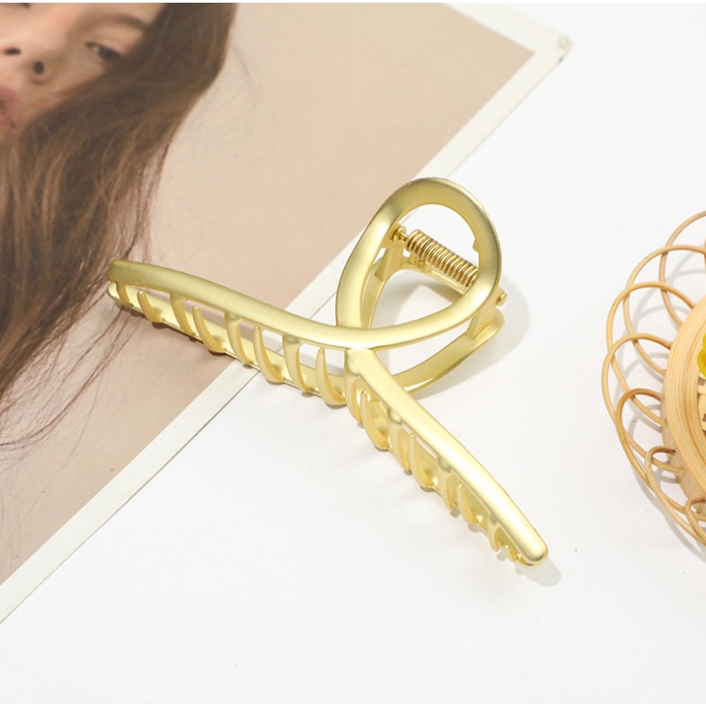 Kẹp tóc inox 11cm phong cách mới, kẹp tóc nữ kim loại nhiều mẫu mã