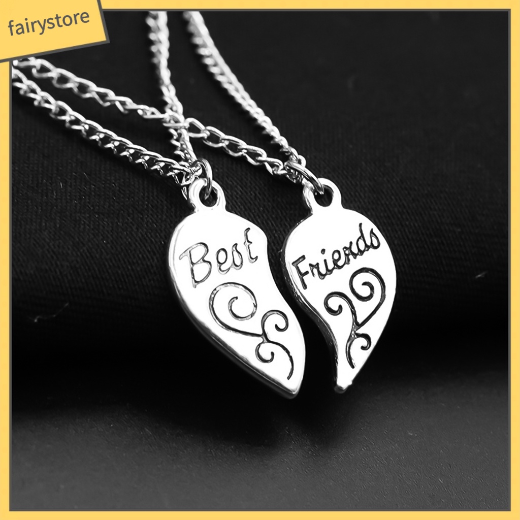 Set 2 Dây Chuyền Mặt Ghép Hình Trái Tim Cho Bạn Thân