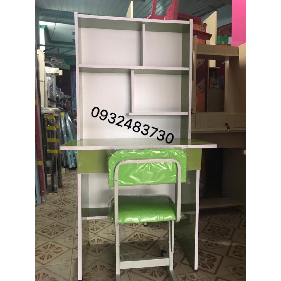 Bàn học sinh liền kệ giá rẻ ngang 80cm cao 1m45 sâu 45cm (HCM)