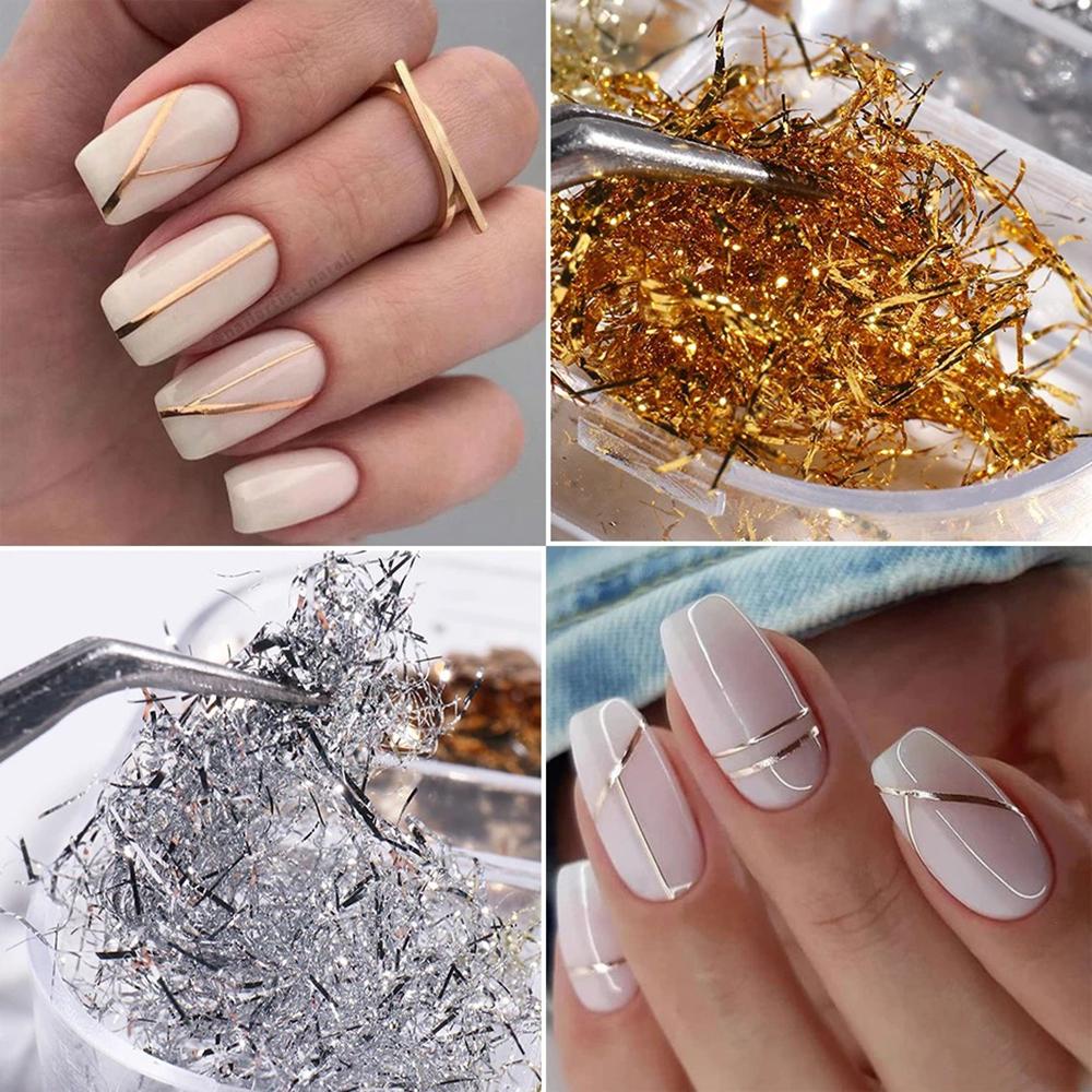 Hộp Giấy Foil 6 Ngăn Dán Móng Tay Nghệ Thuật