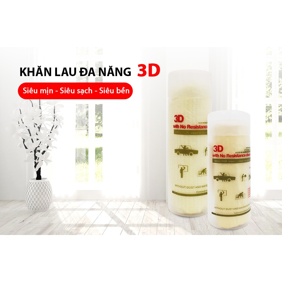 Khăn Lau Đa Năng 3D CIND LEJ6027 Màu Vàng (64*43*0.2cm) Nhập Khẩu Chính Hãng