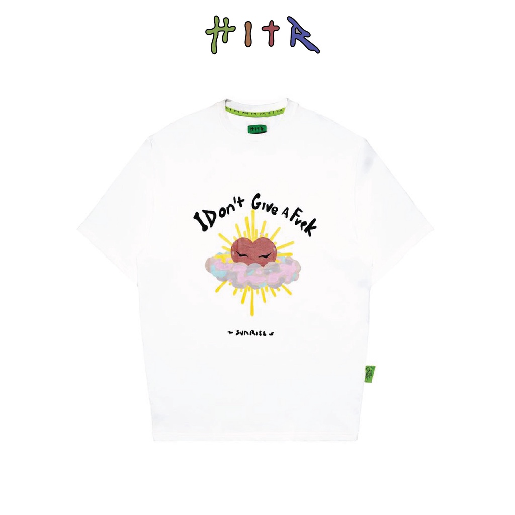 Áo thun unisex HITR Sunrise phông tay lỡ nam nữ form rộng oversize in hình mặt trời tỏa sáng