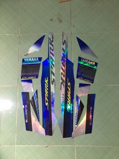 Tem sirius 110 spark xanh bạc crom