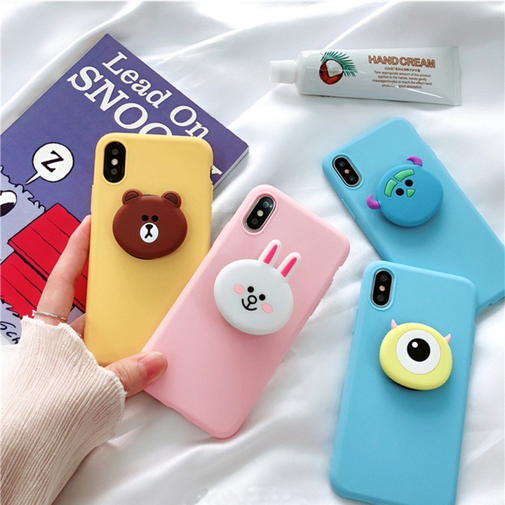 Giá đỡ Popsocket Silicon - Đỡ điện thoại, quấn tai nghe