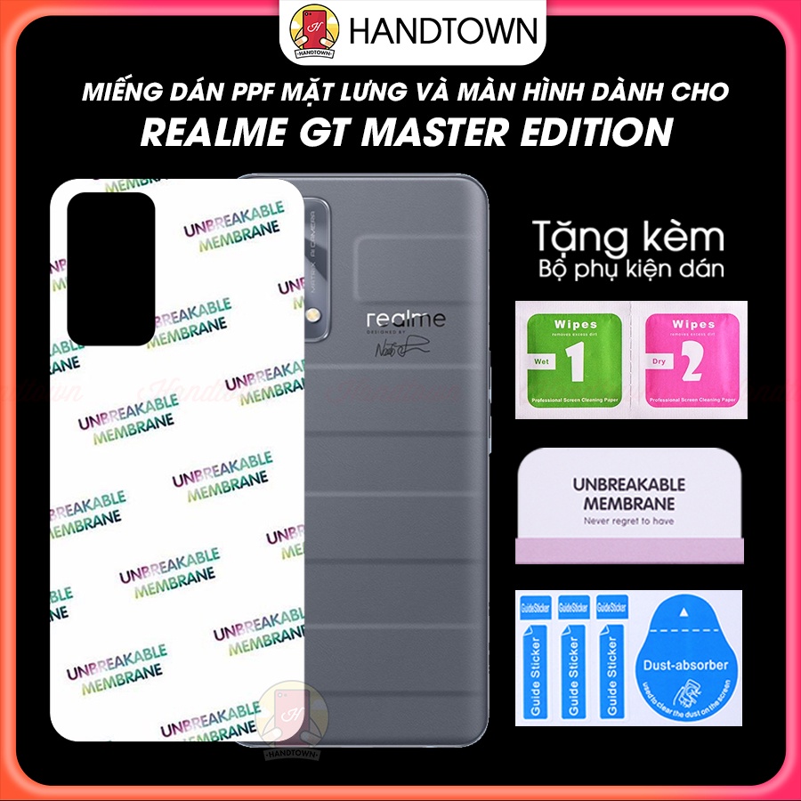 PPF Realme GT Master Edition GT 2 Pro 5G Bảo Vệ Màn Hình Mặt Lưng Chống Xước Chống Vân Bụi Bẩn Va Đập Cao Cấp Handtown
