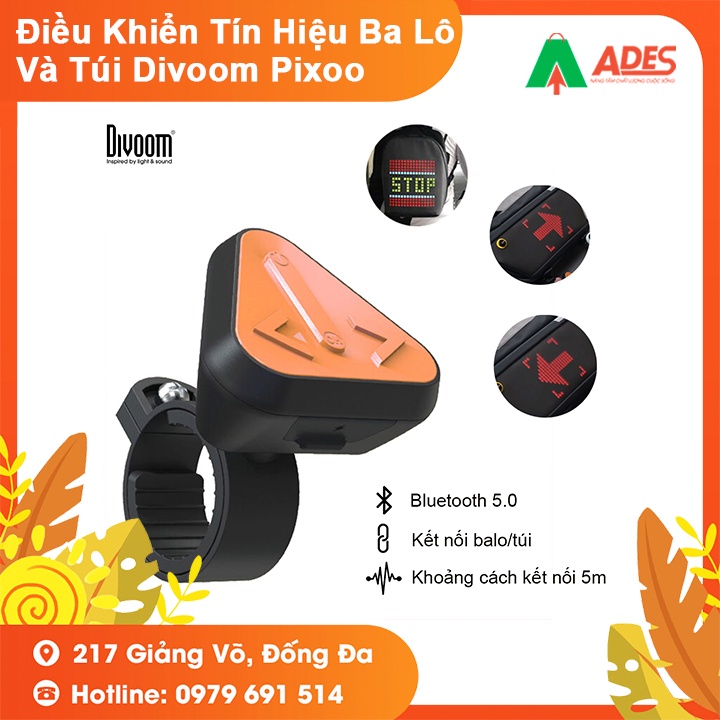 Bộ điều khiển tín hiệu Ba lô và túi Divoom Pixoo - Signal Remote Control Black - NEW 2021