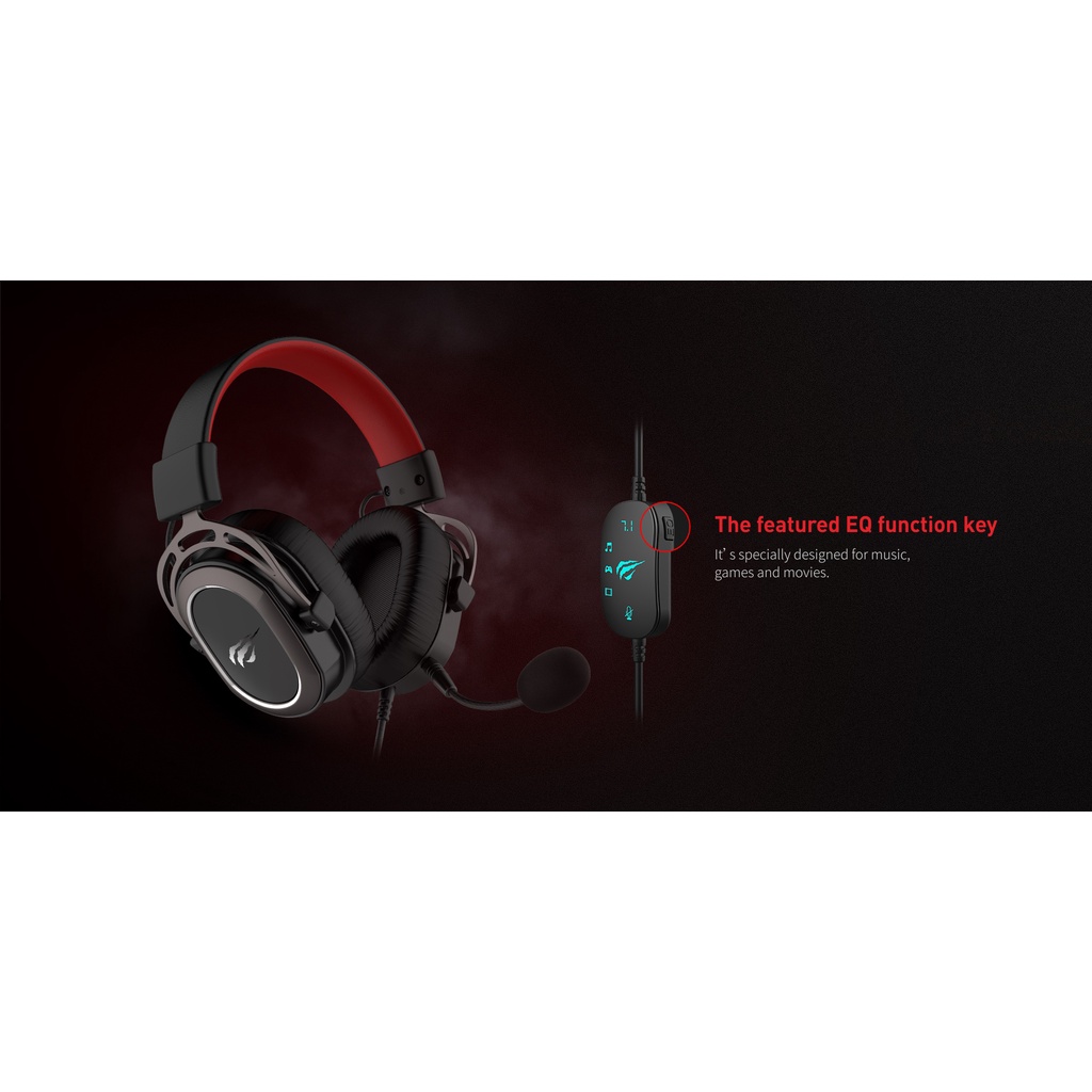 Tai Nghe Gaming Headphone  HAVIT H2008d, Driver 50mm, Thiết Kế Khung Thép, Mic Khử Ồn- Hàng Chính Hãng