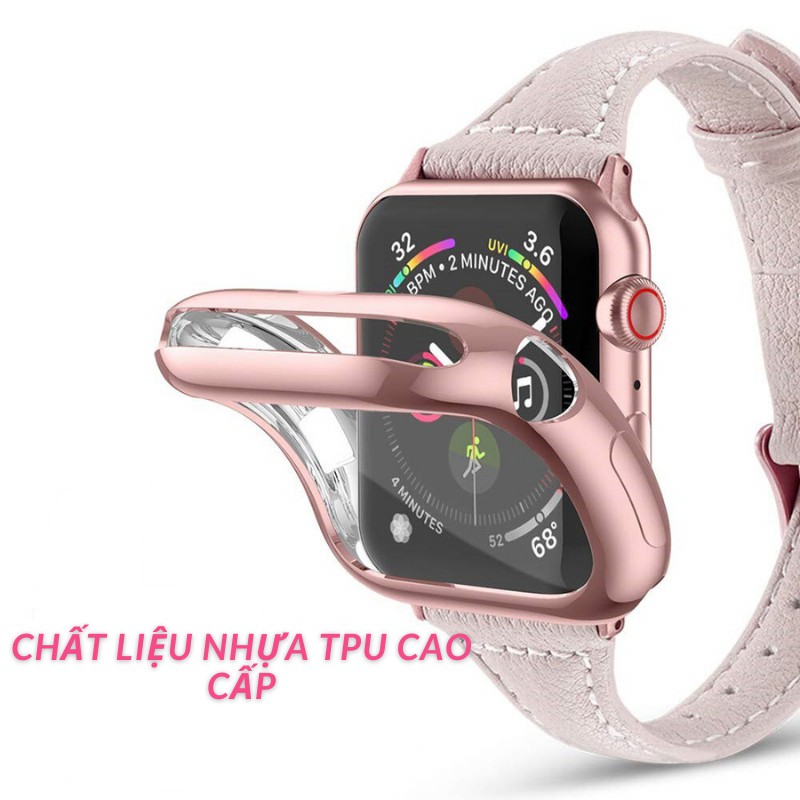 Ốp Bảo Vệ Kèm Dán Cường Lực cho Apple Watch Series SE | 6/5/4/3/2/1 38mm 40mm 42mm 44mm