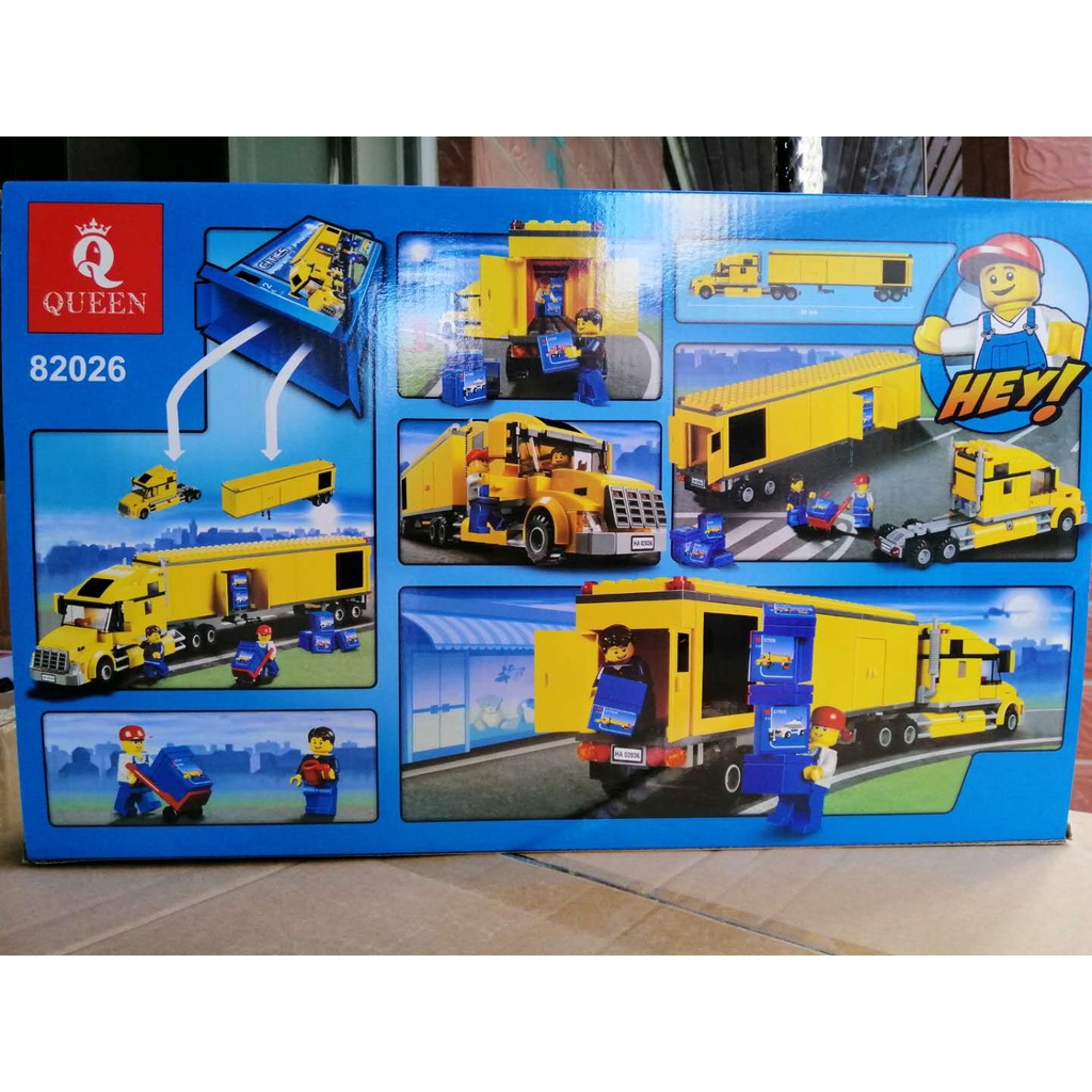 Mẫu Lắp Ráp Urban Contono chở hàng Xếp hình Xe Tải Queen 82026  19068