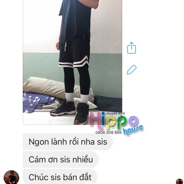 Short unisex 2 viền double v trắng ( short 2v)- hình thật khách feedback | BigBuy360 - bigbuy360.vn