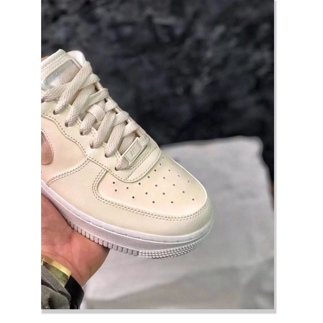 Rẻ vô địch - (38,5x1)Giày sneaker Air Force 1 AF1 Women White Jelly Powder Gradient Low Help Air Force Board tên AH6827-