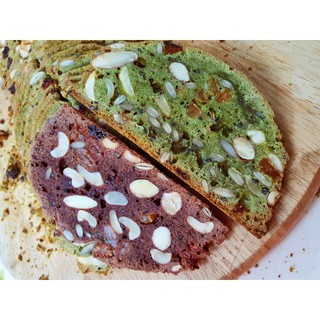 Bánh ăn kiêng Biscotti siêu hạt (vị matcha & cacao)