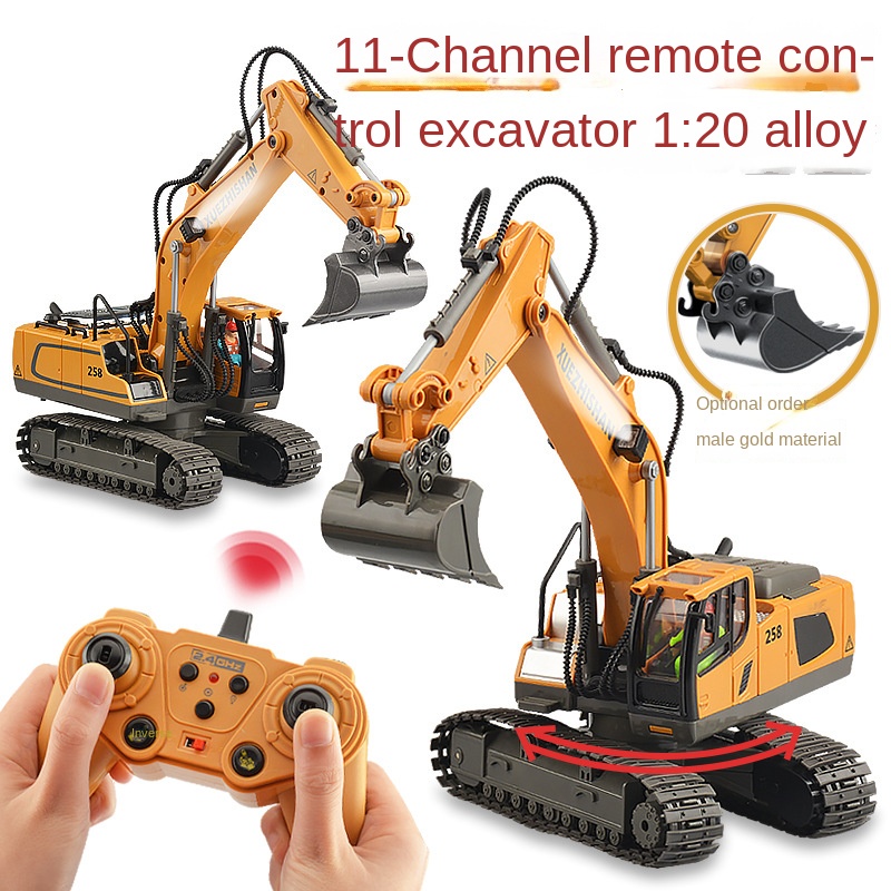Đồ Chơi Mô Hình Xe Cần Cẩu Có Âm Thanh 1: 20 Bằng Hợp Kim Điều Khiển Từ Xa Cho Bé Trai