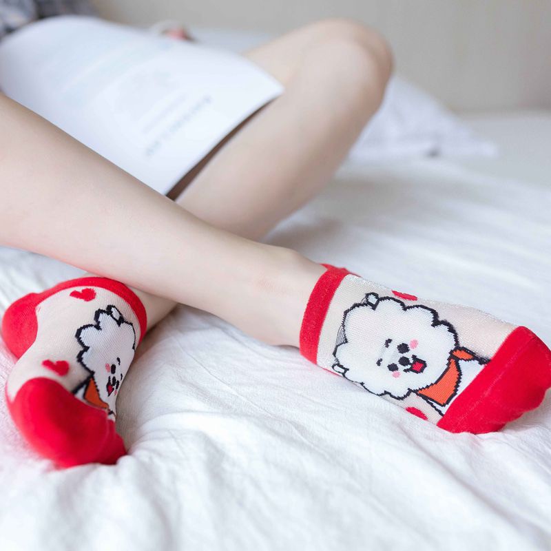 Tất Vớ Lười BTS FREESHIP Tất Ngắn Cổ Dưới Mắt Cá Hoạt Hình Hàn Nhật Vớ Cổ Ngắn Nam Nữ Cotton Phong Cách Ulzzang