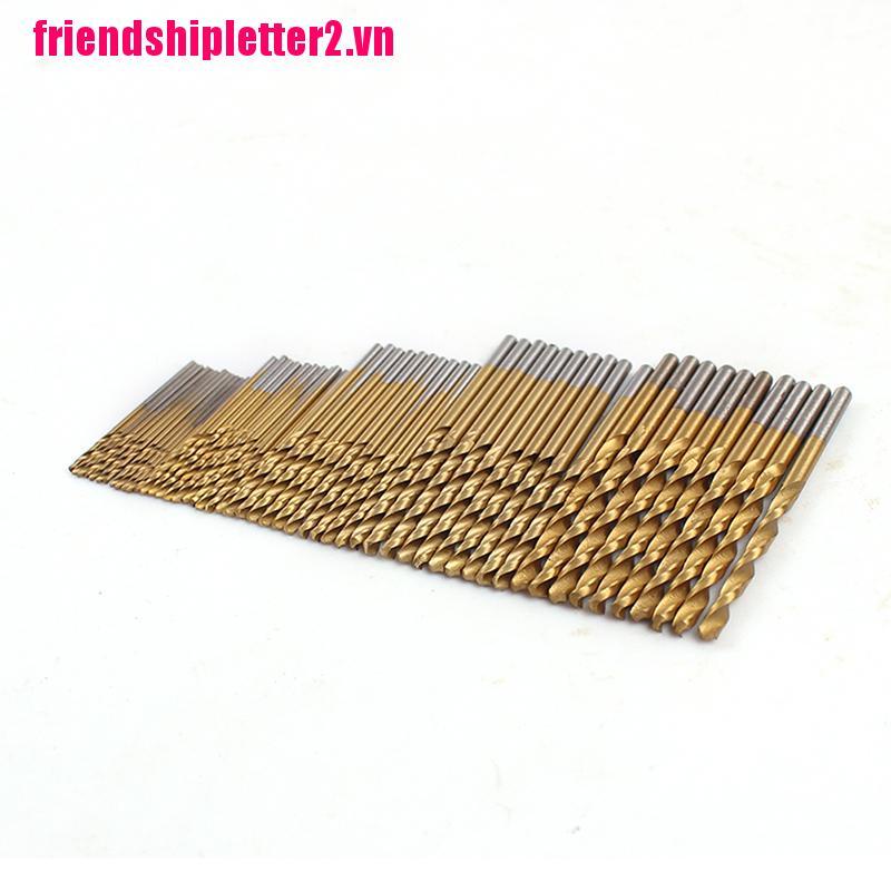 1 Bộ (50 Chiếc) Mũi Khoan Thép Titan Cao Cấp Thiết Kế Cho Gỗ Và Kim Loại