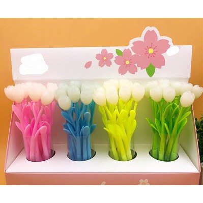 Bút hoa tulip đổi màu D176 dễ thương viết gel