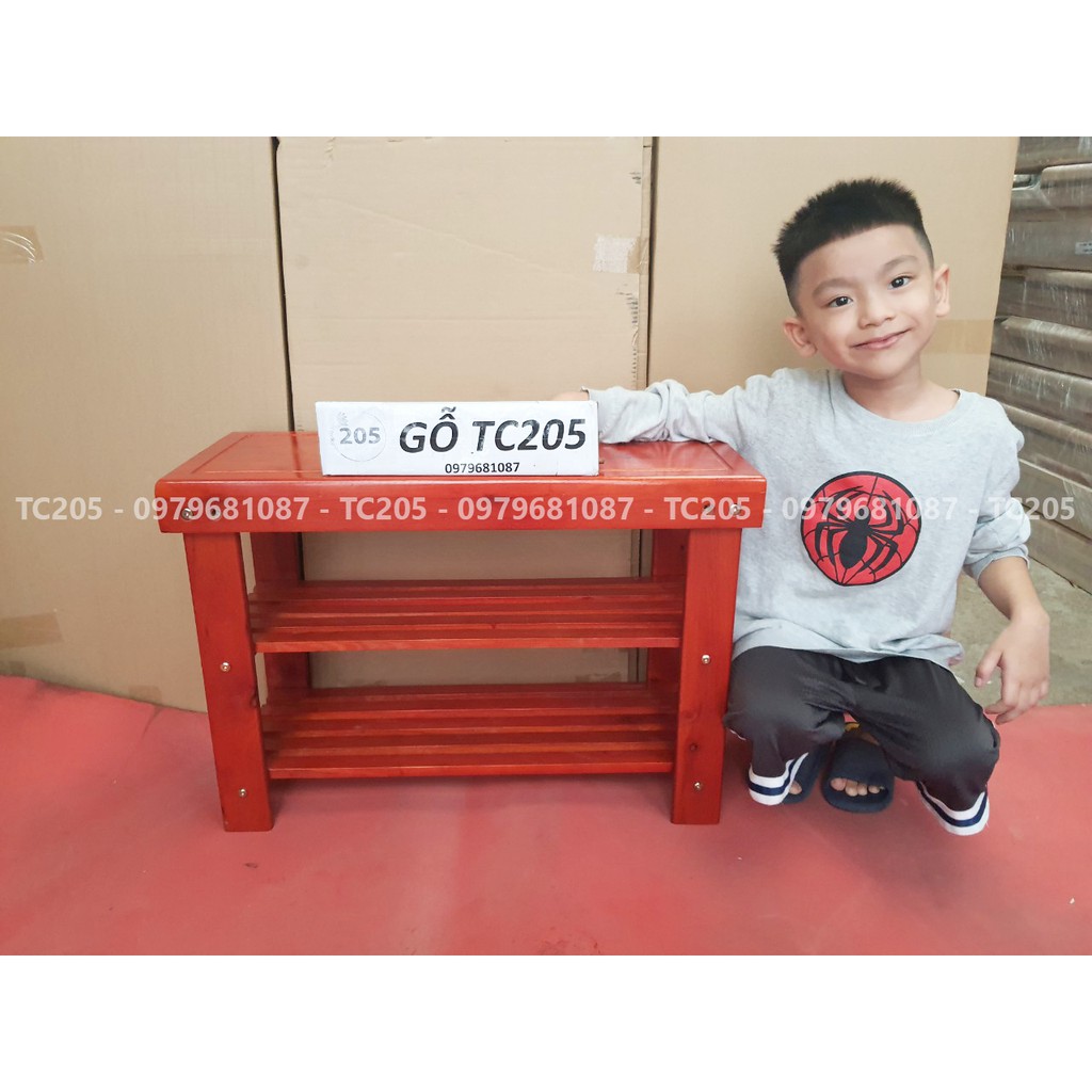 KỆ GIÀY DÉP KẾT HỢP GHẾ NGỒI  Gỗ cao su 100%