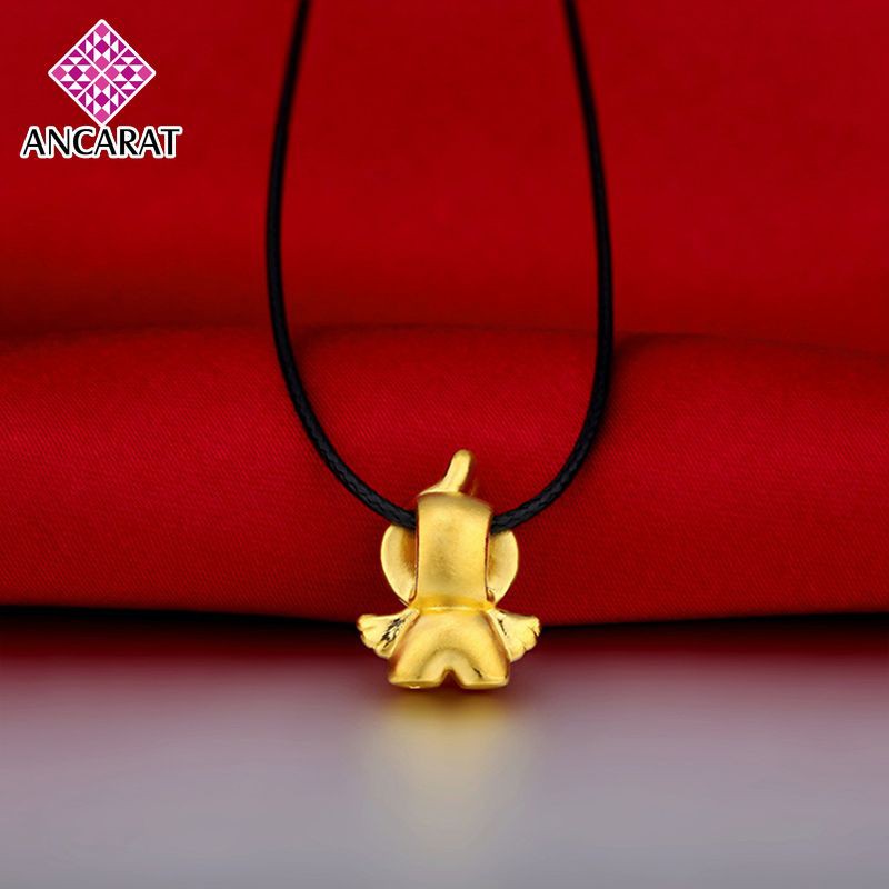 ANCARAT - Charm vàng 24k Con giáp Mini Dậu (Gà) - Miễn phí tết vòng tay Handmade