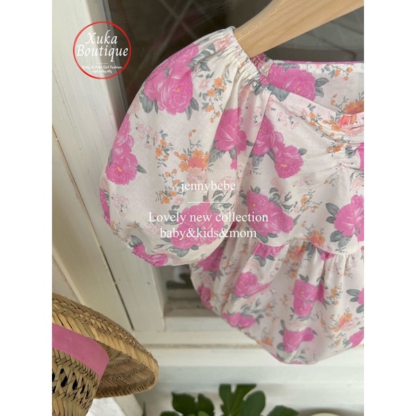 [Tổng Hợp Mẫu Mới] Set Bộ Body Cộc Tay Bé Gái style Vintage Hàn Quốc Jennybebe Cao Cấp