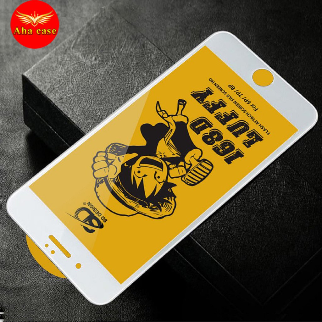 [Chính Hãng] Kính cường lực dành cho Iphone 168D LUFFY Ip 6/6s/7/7plus/8/8plus/plus/x/xr/xs/11/12/pro/max, miếng dán