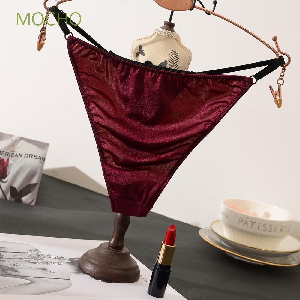 Quần Lót Lọt Khe Bằng Cotton Satin Không Đường May Sang Trọng Nhiều Màu Cho Nữ