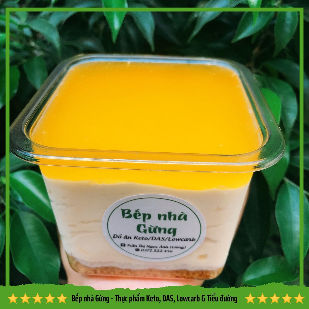 <SHIP NỘI THÀNH> Bánh Mousse Chanh Leo - For Keto, DAS, Lowcarb, Eatclean & Tiểu đường