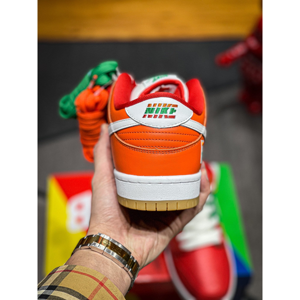 100% New 7-Eleven x NK SB Dunk Low red, orange green sneakers 36-47.5 | Ready Stock