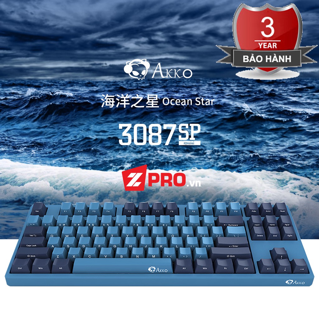 [Mã ELMS05 giảm 5% đơn 300K] Bàn phím cơ AKKO 3087SP Ocean Star - BH 3 năm