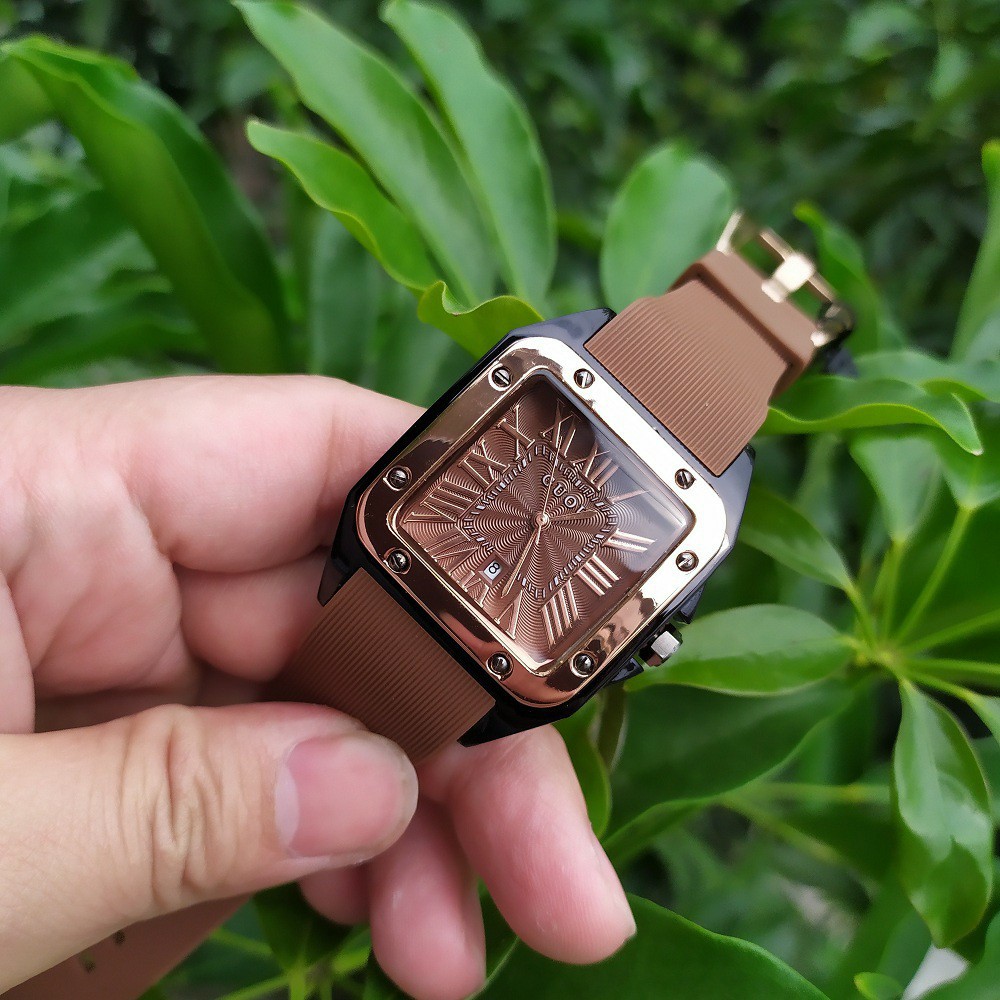 Đồng hồ guou nữ mặt vuông dây silicon, bảo hành 12 tháng, tặng box | BigBuy360 - bigbuy360.vn