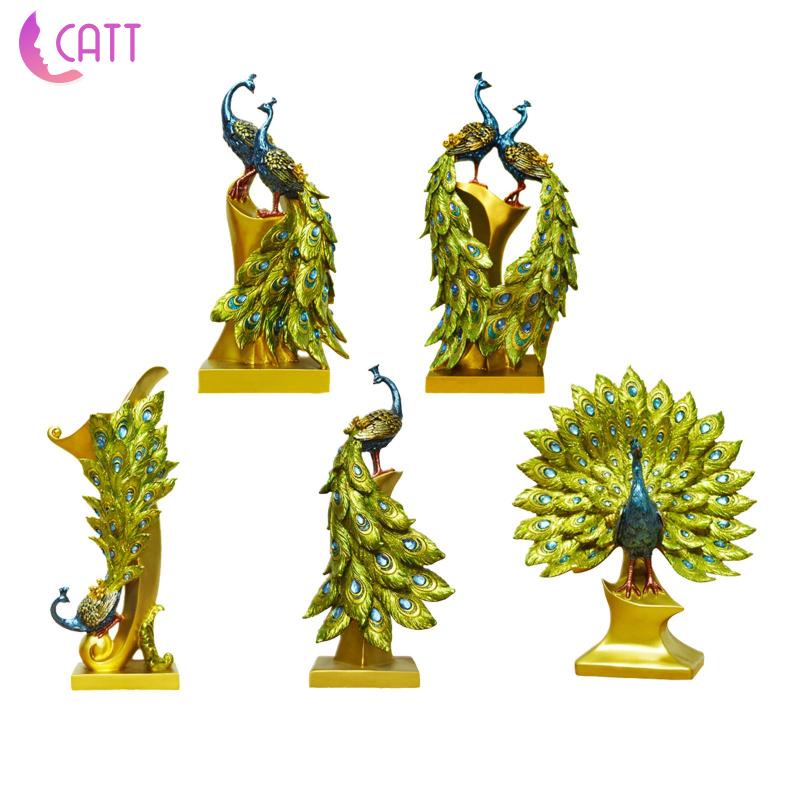 Đồ trang trí chim công trang trí kệ sách