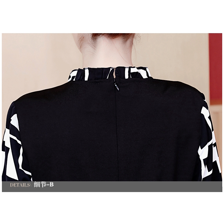 3XL 4XL 5XL Korean Fashion Long Sleeve Women Plus Size Midi Dress Black Loose Casual Midi Dresses | BigBuy360 - bigbuy360.vn