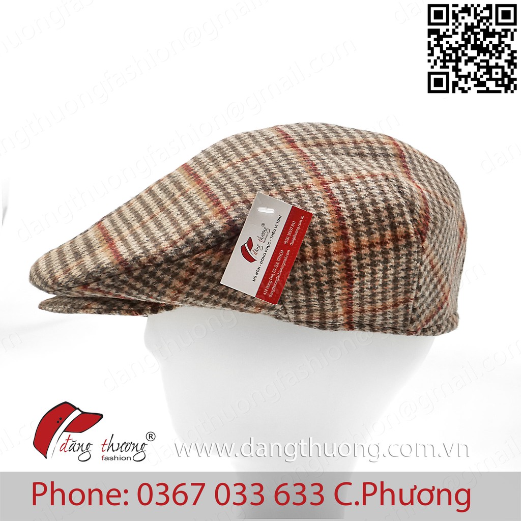 [SHIP HOẢ TỐC ] [CÓ SẴN]Mũ nồi nam DẠ DÀY DẶN caro bere beret nỉ dạ cho người trung niên, cao tuổi phong cách cổ điển