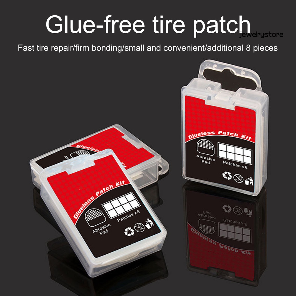Bộ 8 Miếng Vá Lốp Xe Đạp Bằng Cao Su Trong Suốt Siêu Dính