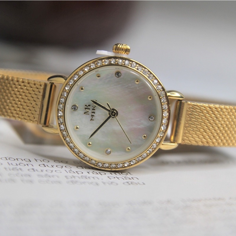 Đồng hồ nữ đẹp hiệu Mike 8401L chính hãng, thiết kế dây lụa chống nước bảo hành 12tháng