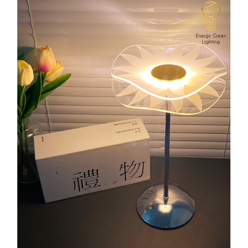 Đèn Bàn Hoa Hướng Dương Energy Green Lighting DB-918 - Cối Xay Gió DB-919 - 3 Chế Độ Ánh Sáng - Decor Trang Trí Phòng Ng