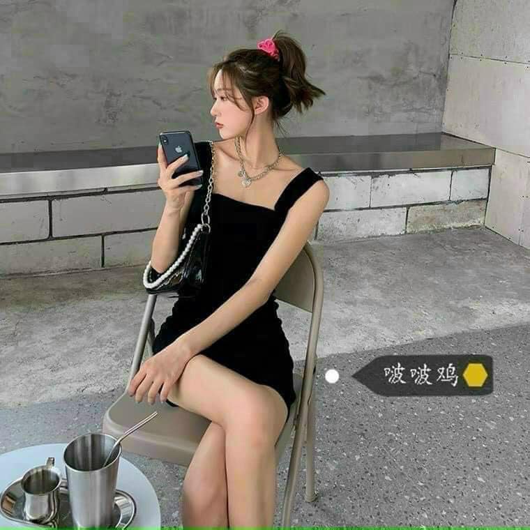 Váy thun body co giãn 2 dây bản to tôn dáng sexy quyến rũ - Váy body chất thun co giãn ôm form 2 dây