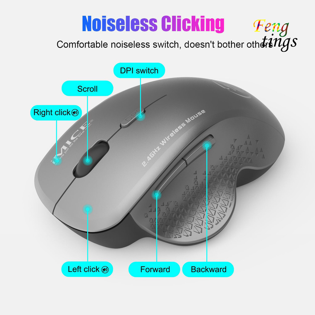 Chuột không dây Imice G6 2.4ghz kèm đầu thu chất lượng cao tiện dụng cho máy tính