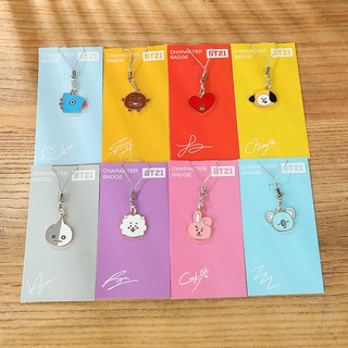 Mặt dây chuyền kim loại hình nhóm nhạc BTS bt21