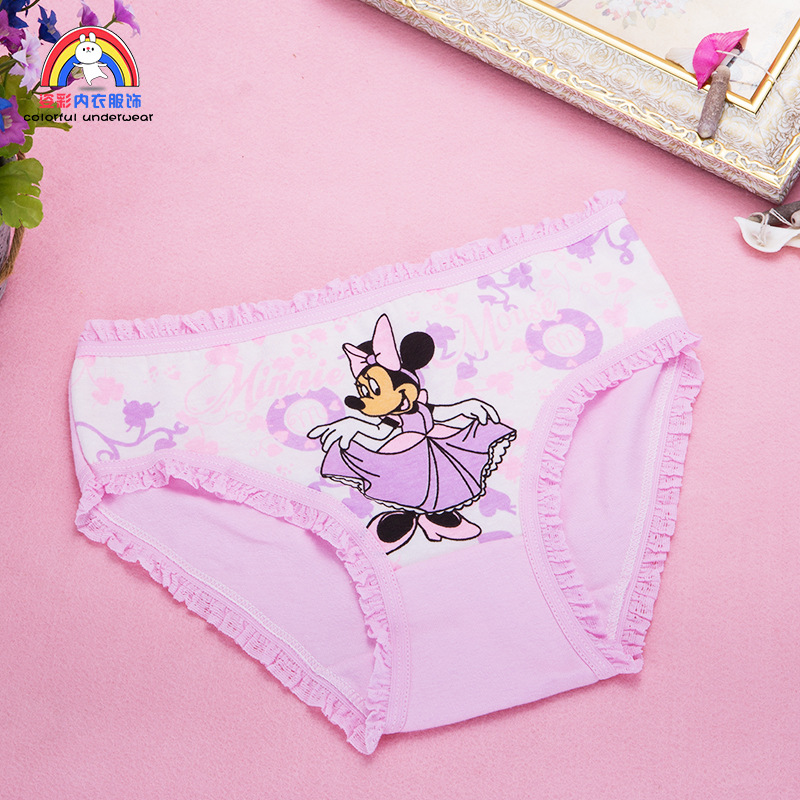 Quần lót cotton in hình chuột mickey minnie xinh xắn cho bé gái