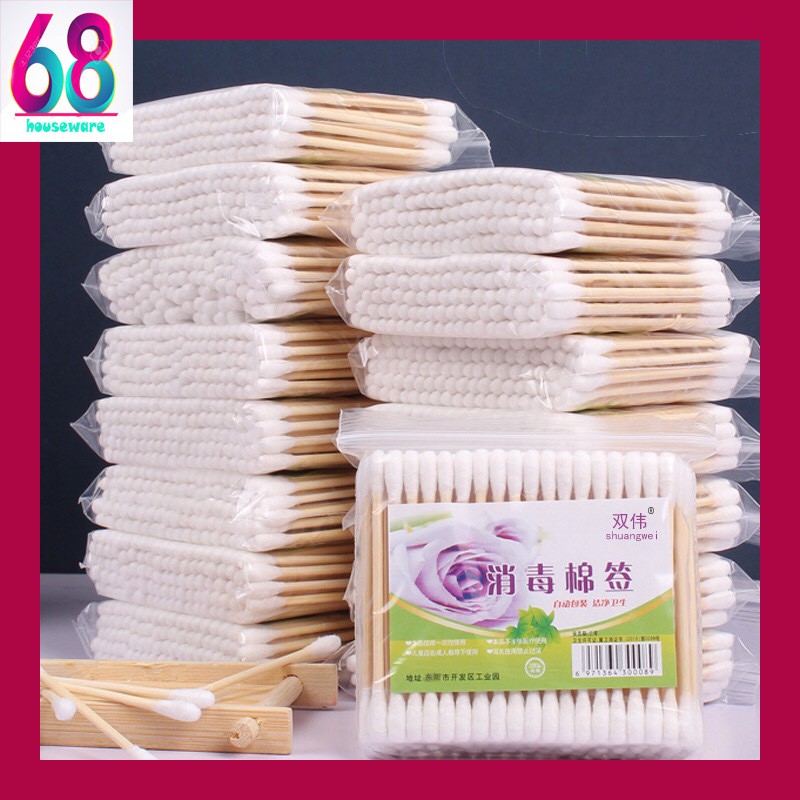GÓI 100 BÔNG NGOÁY TAI THÂN GỖ CHẤT LƯỢNG CAO