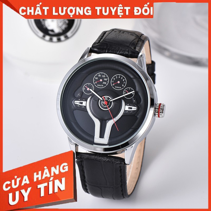 Đồng hồ nam BMW - mẫu đồng hồ nam đẹp với dây da giá rẻ phong cách siêu xe cực sang trọng