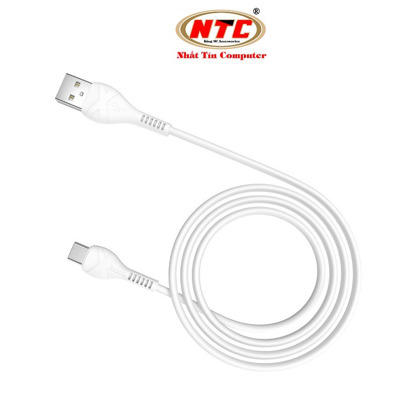 Cáp sạc và truyền dữ liệu USB to Type-C Hoco X37 Cool power dài 1M (Trắng) - Hàng chính hãng