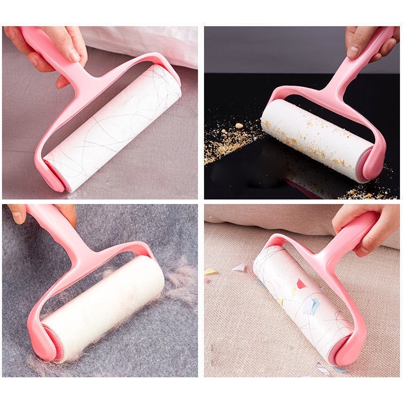 Cây lăn bụi quần áo, sofa, ga gường, lông chó mèo (Tặng kèm 2 lõi)