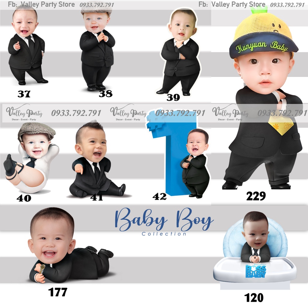 Chibi bé trai, bé gái trang trí sinh nhật, thôi nôi 20-35cm dễ thương