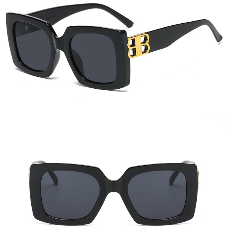 Kính Mát Gọng Vuông Lớn Chống Tia UV Phong Cách Retro Mới