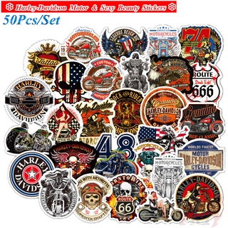 ❉ Bộ 01 Miếng Dán Trang Trí Động Cơ Xe Hơi Razer-Davidson Quyến Rũ ❉ Bộ 50 Miếng Dán Chống Thấm Nước Thời Trang