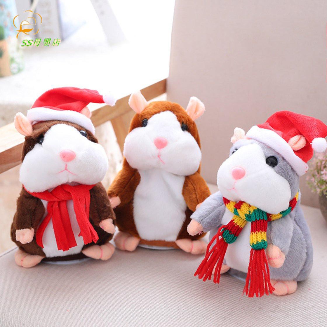 Hoạt Hình Búp Bê Nhồi Bông Hình Ông Già Noel / Chuột Hamster Biết Nói Dễ Thương