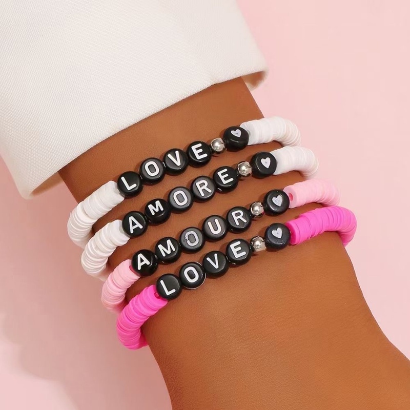 Hạt Đất Sét Polymer Tròn Dẹt 16 Inch 4mm/6mm Làm Trang Sức Vòng Đeo Tay DIY